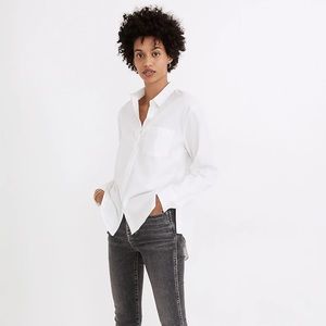 NWT Madewell Ex-Boyfriend Shirt Button Sides XXS